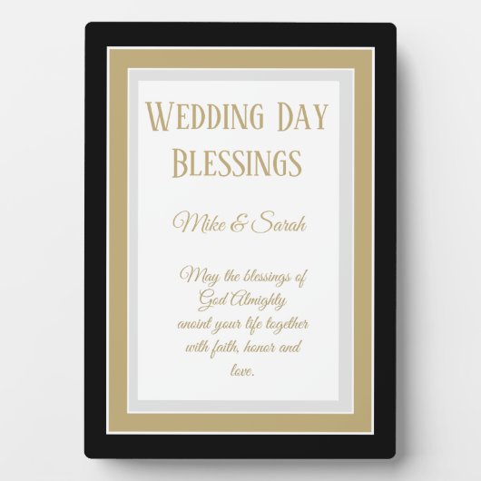 結婚贈り物！カスタム恵み結婚斑 フォトプラーク (正面)