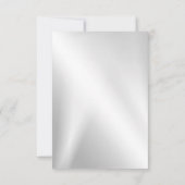 結婚赤カラフル白フローラ銀エレガント セーブザデート (裏面)