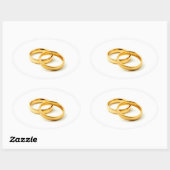 結婚輪 楕円形シール (シート)