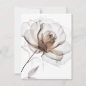 結婚返信ハガキ ソフトなバラの花 出欠カード (裏面)