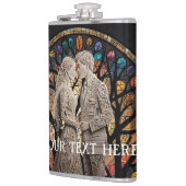 結婚連パーソナライズされた対 フラスク (左)