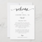 結婚週末のウェルカムカードと旅程カード (正面)