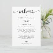 結婚週末のウェルカムカードと旅程カード (スタンド正面)