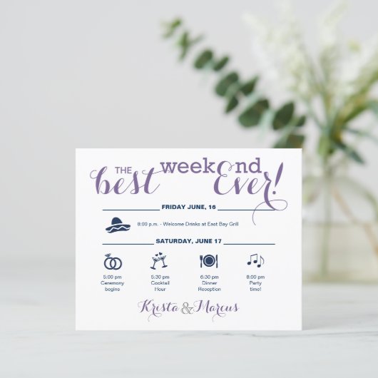 結婚週末の日程 (スタンド正面)