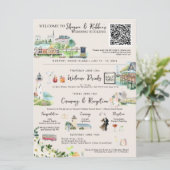 結婚週末の日程 |ニューポート, RI 招待状 (スタンド正面)