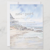 結婚週末の日程 |ニューポート, RI 招待状 (裏面)