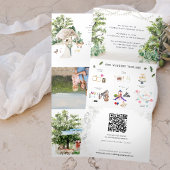 結婚週末の日程 | Gathering Oaks Waco 三つ折り案内状