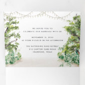 結婚週末の日程 | Gathering Oaks Waco 三つ折り案内状 (内部最初)