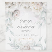 結婚酒 |アラバエレガントスター牡丹 ワインラベル (シングルラベル)