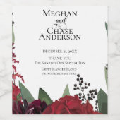 結婚酒 | リッチブルガンディマルサラフローラ ワインラベル (シングルラベル)