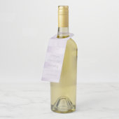 結婚酒 |薄紫きらめくストライプモノグラム ボトルネックタグ (アングル)