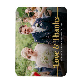 結婚金ゴールド愛と写真に感謝感謝してい マグネット