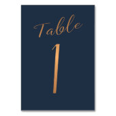 結婚銅グリッターネイビーエレガントテーブル番号 テーブルナンバー (正面)