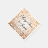 結婚銅グリッター灯 スタンダードカクテルナプキン (角)