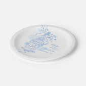 結婚鳥の鳥の青カスタム紙プレート ペーパープレート (アングル)