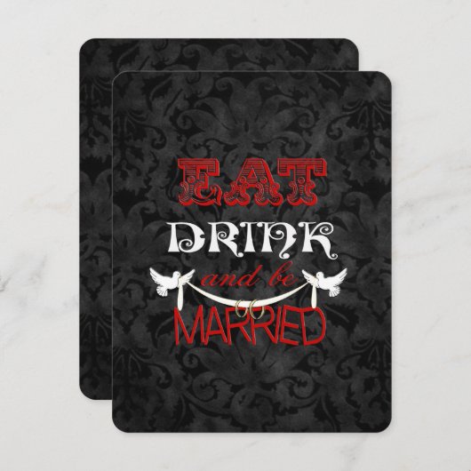 結婚鳩の願い 招待状 (正面/裏面)