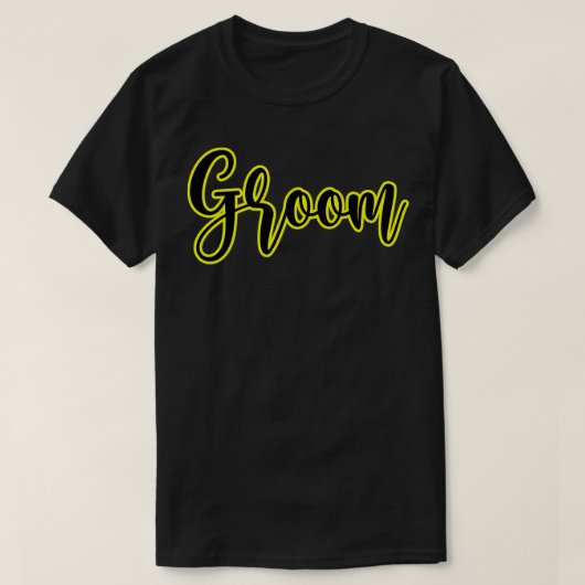 結婚黄色のテキスト Tシャツ (デザイン正面)