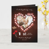 結婚1周年おめでとうございますのグリーティングカード カード (黄色い花)