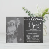 結婚1周年チョークボード写真 招待状 (スタンド正面)