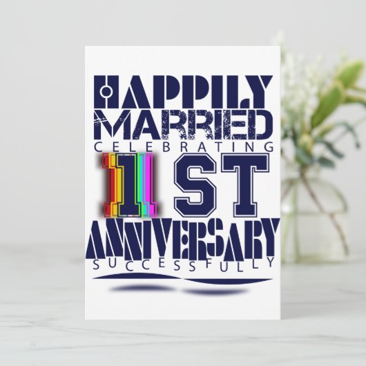 結婚1周年式 招待状 (スタンド正面)