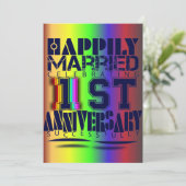 結婚1周年記念のお祝い 招待状 (スタンド正面)