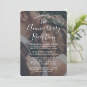 結婚1周年記念写真 & 白いテキスト 招待状 (スタンド正面)