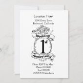 結婚1周年記念 招待状 (裏面)