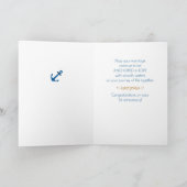 結婚1周年 お名前カスタマイズ ネイビー カード (内部)