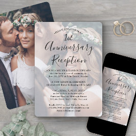 結婚1周年　ウェディング　レセプション　フォトオーバーレイ 招待状