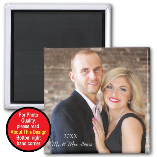 結婚1周年 マグネット 写真付き