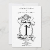 結婚1周年 招待状 (正面)