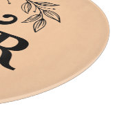 結婚1周年 葉のモチーフ モノグラム カッティングボード (角)