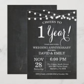 結婚1周年 誕生日ボードのご案内 招待状 (正面/裏面)