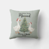 結婚1年目のオリジナルグースクリスマス クッション (裏面)