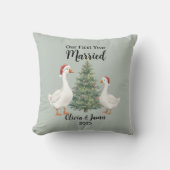 結婚1年目のオリジナルグースクリスマス クッション (正面)