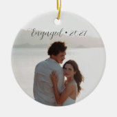 結婚1年目のカップル向けクリスマススクリプト セラミックオーナメント (正面)