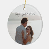 結婚1年目のカップル向けクリスマススクリプト セラミックオーナメント (左)