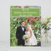 結婚10周年記念カップルフォト招待状 (スタンド正面)