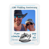 結婚10周年記念フォトクルーズ オーダーメイド マグネット (縦)