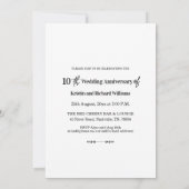 結婚10周年記念フォト 招待状 (裏面)