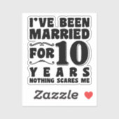 結婚10周年記念日 シール (シート)