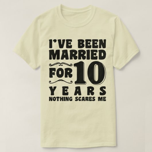 結婚10周年記念日 Tシャツ (デザイン正面)