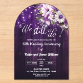 結婚10周年記念 ストリングライト アクリル招待状 (正面)