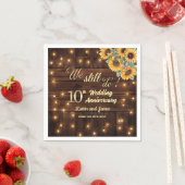 結婚10周年記念 ストリングライト スタンダードカクテルナプキン (インサイチュ)
