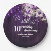 結婚10周年記念 ストリングライト ペーパープレート (正面)