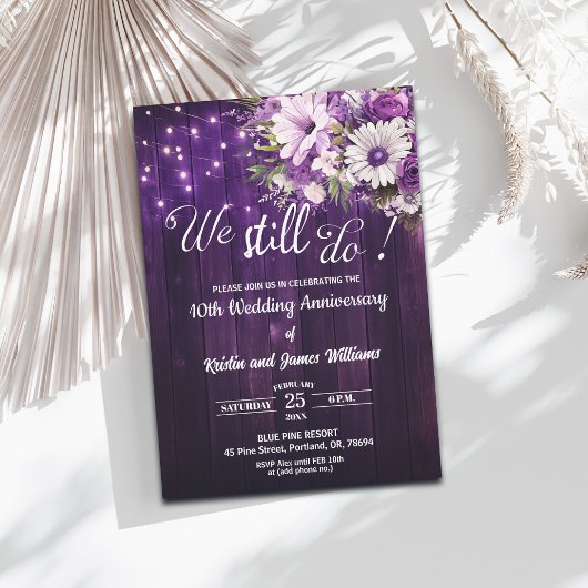 結婚10周年記念 ストリングライト 招待状