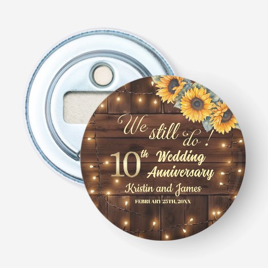結婚10周年記念　ストリングライト 栓抜き (正面)