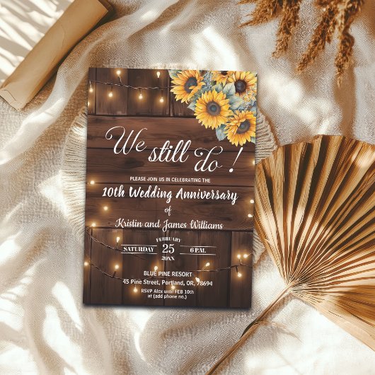 結婚10周年記念 ストリングライト「We Still Do」 招待状