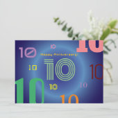 結婚10周年記念 デザイン カード (スタンド正面)