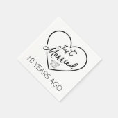 結婚10周年記念 III スタンダードカクテルナプキン (角)
